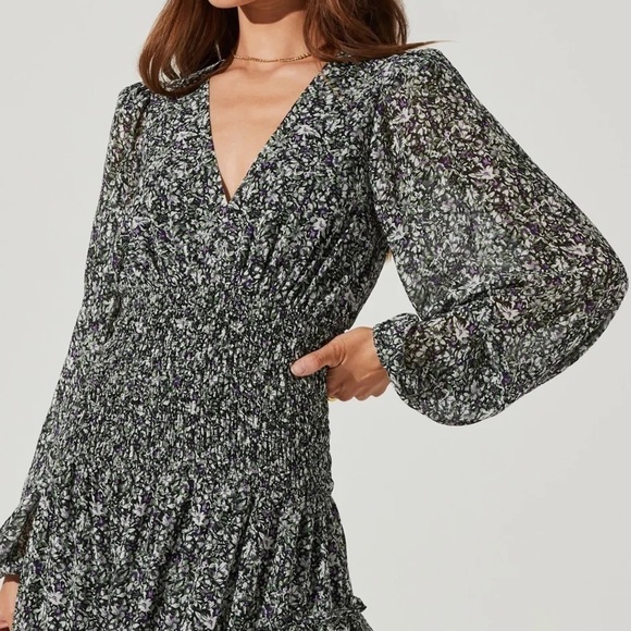 Astr Ruffle Chiffon Floral Dress - Picture 10 of 12